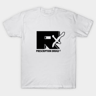 Rx Prescription Drugs Black Retro Graphic T-Shirt